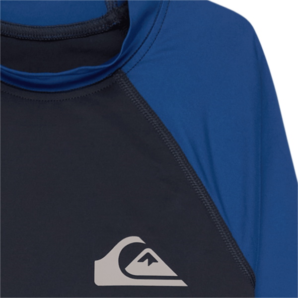 2026 Quiksilver Junior Everyday UPF50 Long Sleeve Rash Vest AQBWR03065 - Dark Navy / Monaco Blue